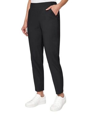 Mondetta Black Ankle-Length Pull-On Tapered Pants